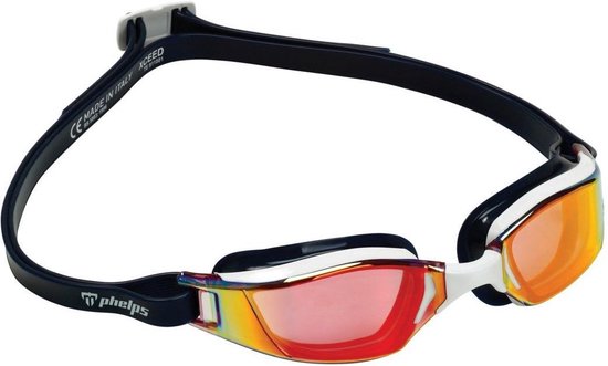 Aquasphere Ninja Swim Goggles Black / White - Silver Mirror Lenses Aquasphere Ninja Swim Goggles Black / White - Silver Mirror Lenses