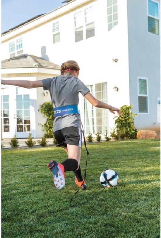 NEWUPZSI Voetbaltrainer – Handsfree Kick Trainer Met Verstelbare Tailleband – Voor Balmaat 3,4,5 – Solo Oefenen