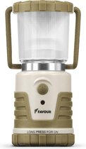 Favour L0541 Camping lamp LED, 250 Lumen, Kampeerlamp, Tentlamp, IPX4 Waterdicht, Schokbestendig, Draagbaar, voor buiten, incl. batterijen