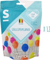 SWEET-SWITCH® - Fruit Lollipops - Lekstokken - Lollies - Lolly - Snoep - Suikervrij - Glutenvrij - 12 x 100 g