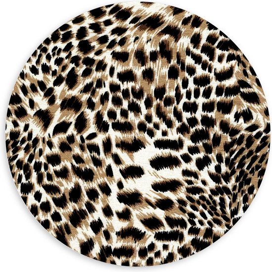 Forex Wandcirkel - Cheetah Print - 100x100cm Foto op Wandcirkel (met ophangsysteem)