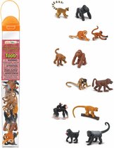 Safari Speelset Monkeys & Apes Toob Junior Bruin/ Zwart 12-delig