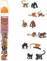 Safari Speelset Monkeys & Apes Toob Junior Bruin/ Zwart 12-delig