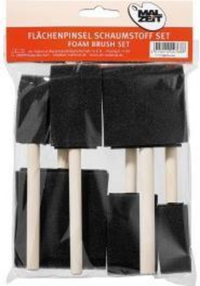 platte schuimkwasten 6st assortie