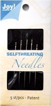 Joy crafts - 5 zelfdradende naalden - patent borduurnaalden - blindennaalden - selfthreating needles - zelfspanners
