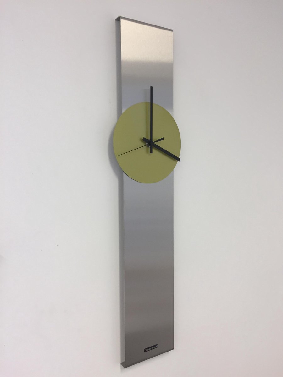WANDKLOK OBELISK LIME GREEN DUTCH DESIGN