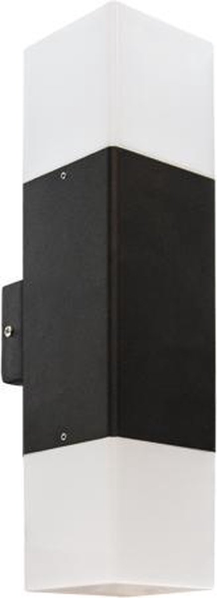 STRÜHM GRYF Buitenlamp - Wandlamp - Vierkant - Up/Down - 2x E27 - 2 Lichtpunten - Zwart