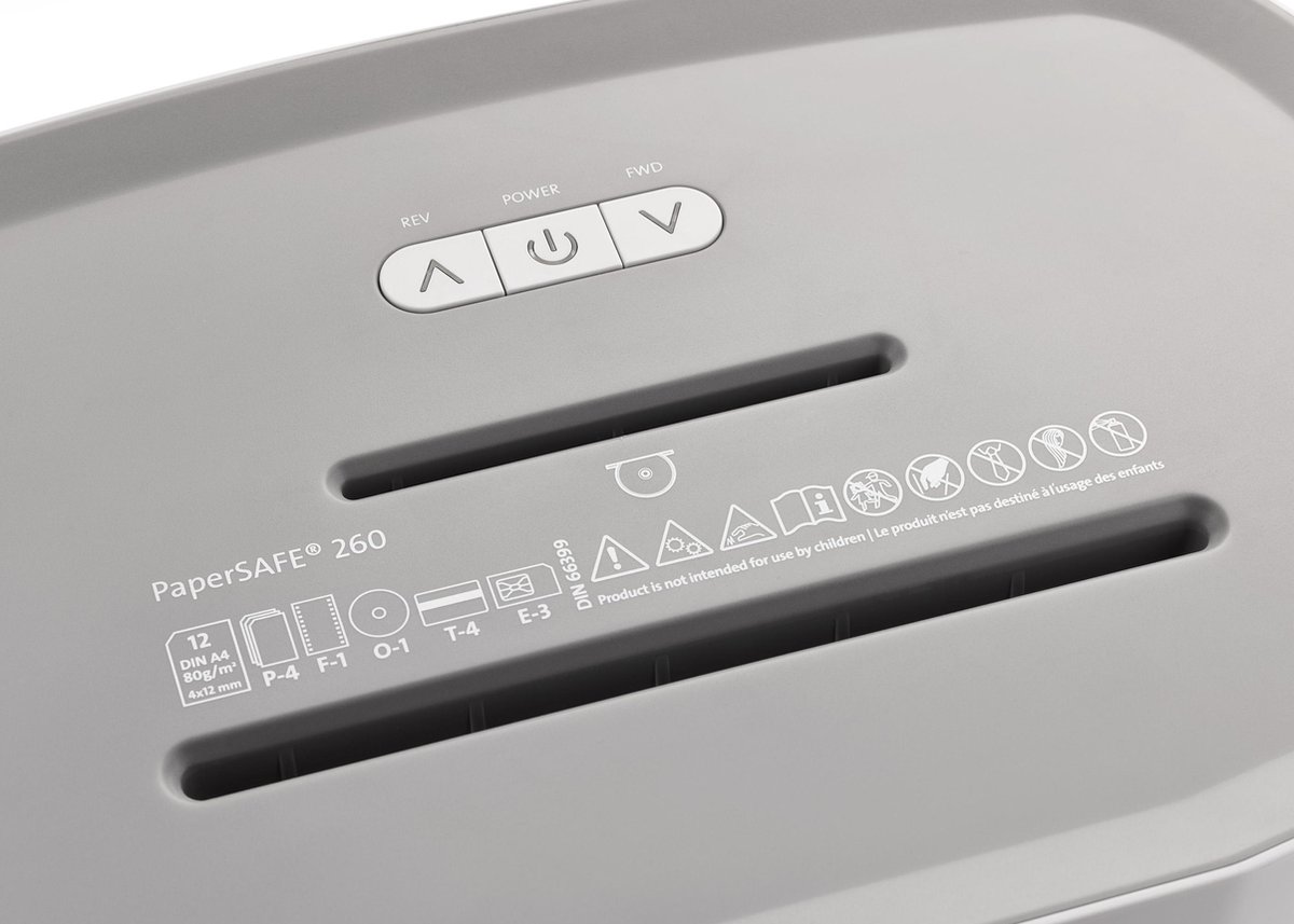 Dahle PaperSAFE 260 - Papierversnipperaar 4x12mm met 25L bak thumbnail 5