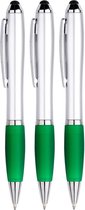 3 Stuks - Touch Pen - 2 in 1 Stylus Pen voor smartphone en tablet - Groen