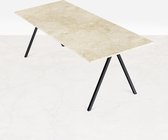 Marmeren Eettafel - Crema Marfil Beige (V-poot) - 180 x 90 cm  - Gepolijst