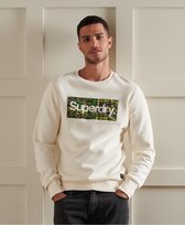 Superdry Sweater Logo Canvas Crew Creme Wit (M2010419A - 22C)