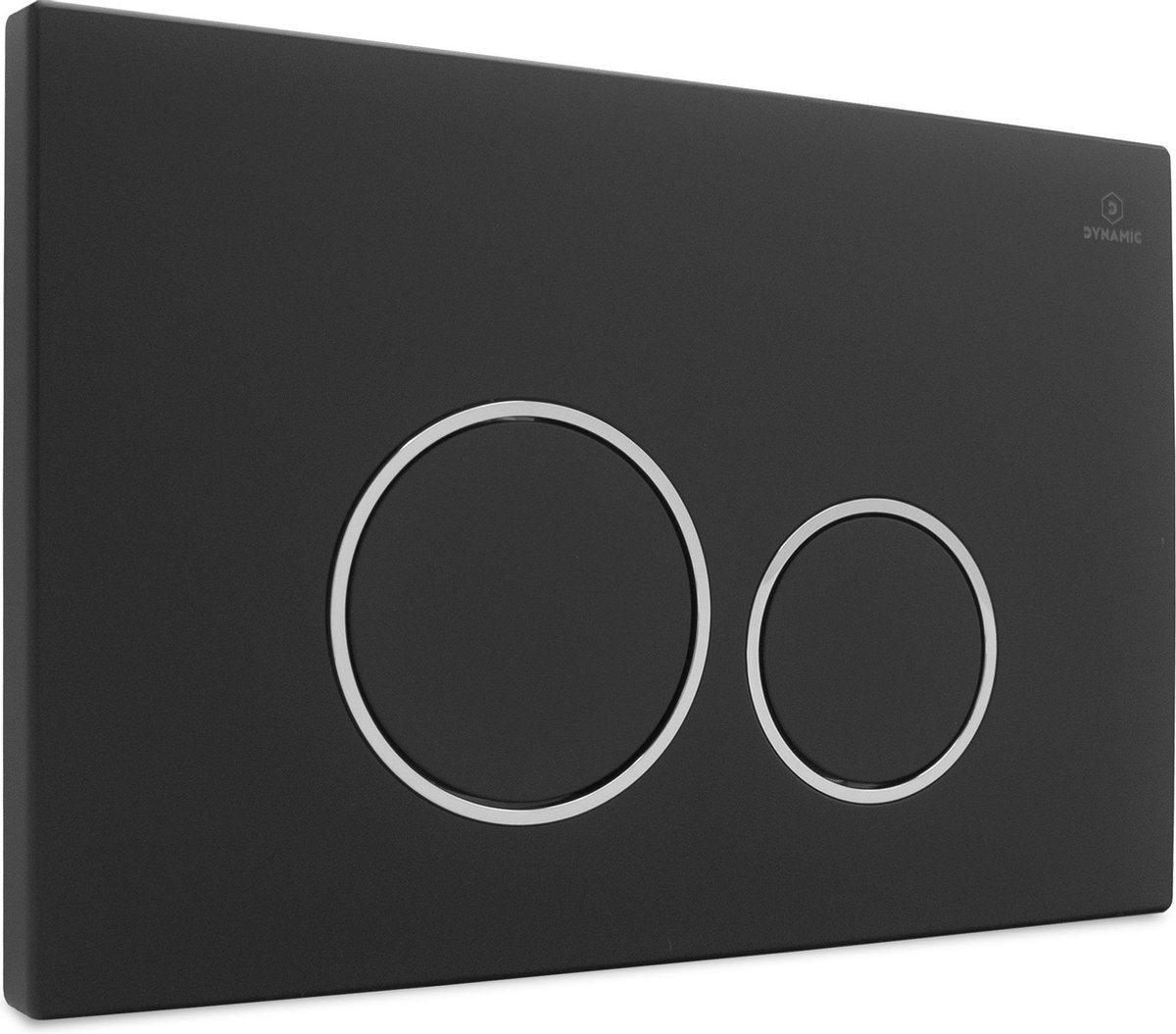 Dynamic Way bedieningspaneel - rond mat zwart - Geberit UP320 en UP720