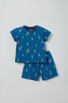 Woody pyjama baby - blauw met zeemeeuw all-over print - zeemeeuw - 211-3-PZA-Z/980 - maat 56