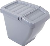 Wham - Bam Upcycled Opbergbox met Deksel 30 liter - Kunststof - Grijs