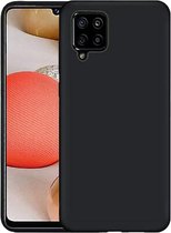 Samsung A42 Hoesje - Samsung galaxy A42 5G hoesje zwart siliconen case cover