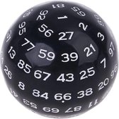 D100 dobbelsteen / D100 Dice / Polydice | dungeons and dragons dnd dice | D&D Pathfinder RPG DnD | Zwart - wit