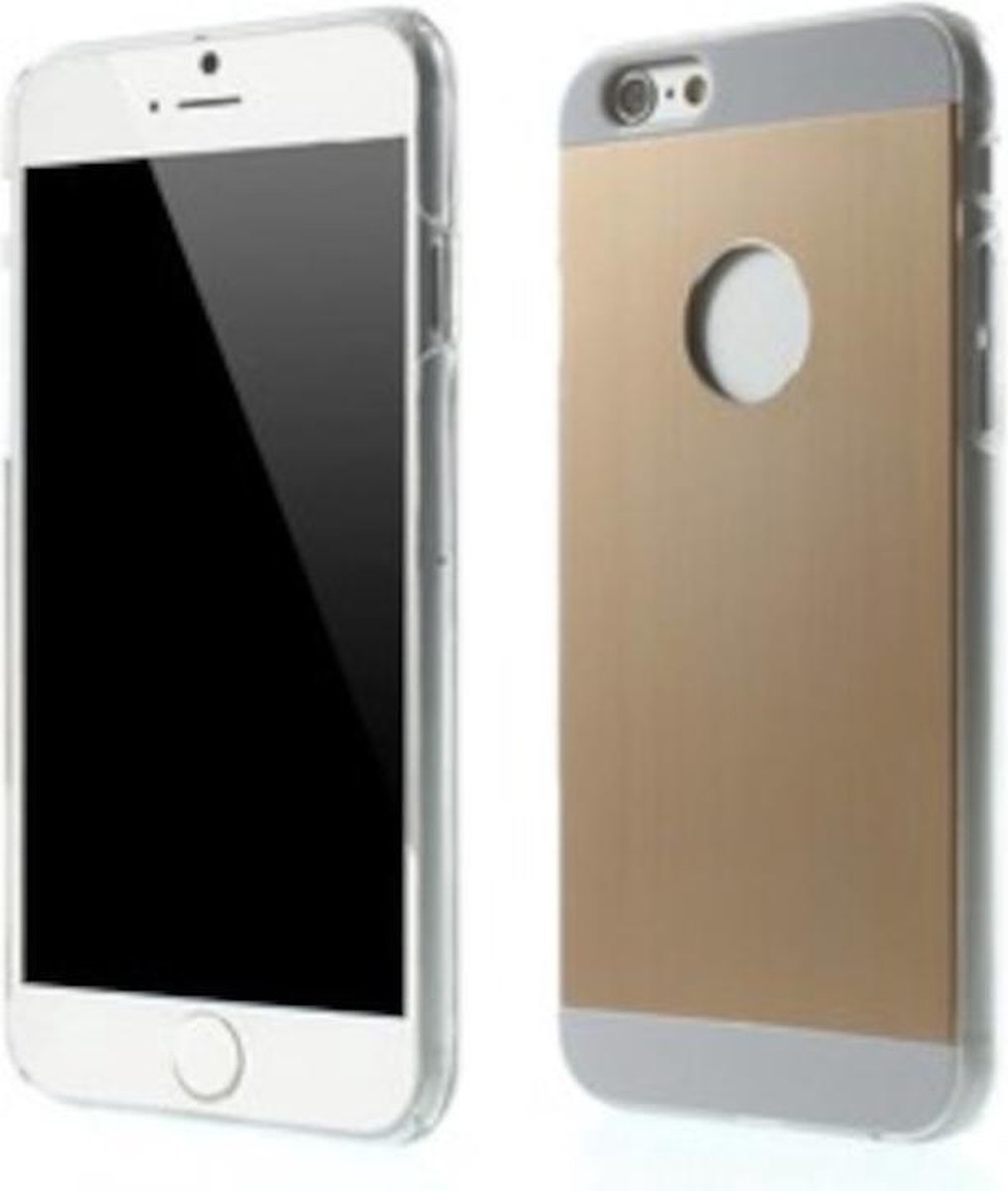 Geborsteld Aluminium Hardcase iPhone 6(s) - Champagne