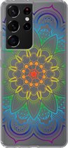 Samsung Galaxy S21 Ultra - Smart cover - Kleurrijk - Mandala