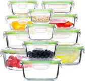 Vershouddozen | Bewaardozen | Borosilicaat Glas | 12 Stuks | Broodtrommel | BPA Vrij | Vaatwasmachinebestendig | Oven en Magnetronbestendig | -40 tot 400 graden | Stapelbaar