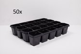 50x kweekbak - TIJDELIJKE ACTIE OP=OP - Zaaitray - Stektray - Moestuin - Kweekbakken - Zaaibak - Kweekplaat - 28cm x 21cm x 7cm