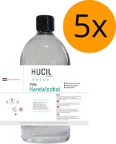 Handalcohol 70 procent % alcohol - dun vloeibaar - hand sanitizer - handgel - niet ingedikt - 5x1 liter