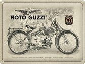 Moto Guzzi  100 Years Anniversary SE. Metalen wandbord in reliëf 30 x 40 cm .