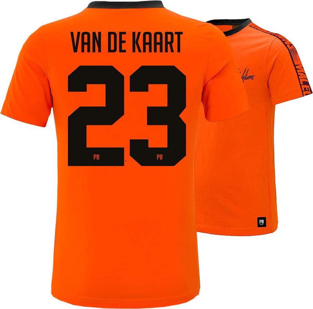 PB x Malelions - 23. Van de Kaart Maat XL Oranje T-shirt EK voetbal 2021 Heren en dames