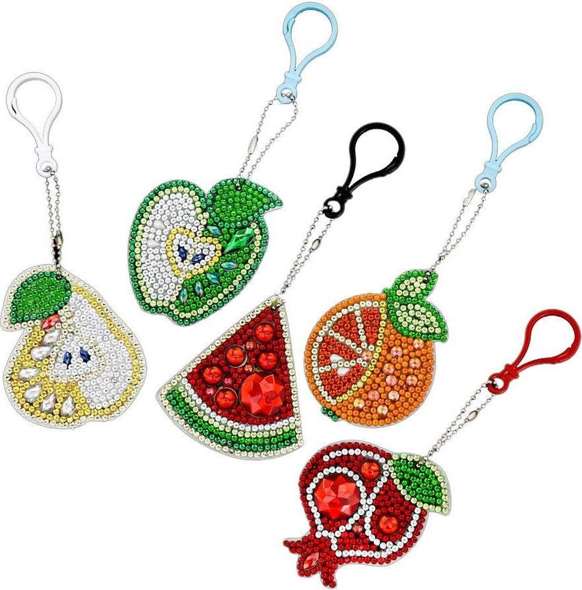 Diamond Painting Sleutelhanger Set - Compleet Pakket voor Diamond Painting Kinderen en Volwassenen - DIY Fruit Thema - Huntex