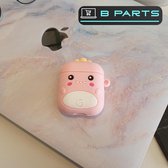 BParts - Roze Dinosaurus- Siliconen Airpod Case - Airpod Beschermhoes - Bescherming