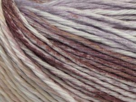 Ice yarns katoen garen kopen gemeleerd bruin/wit/lila/beige tinten – 100%  katoendraad... | bol.com