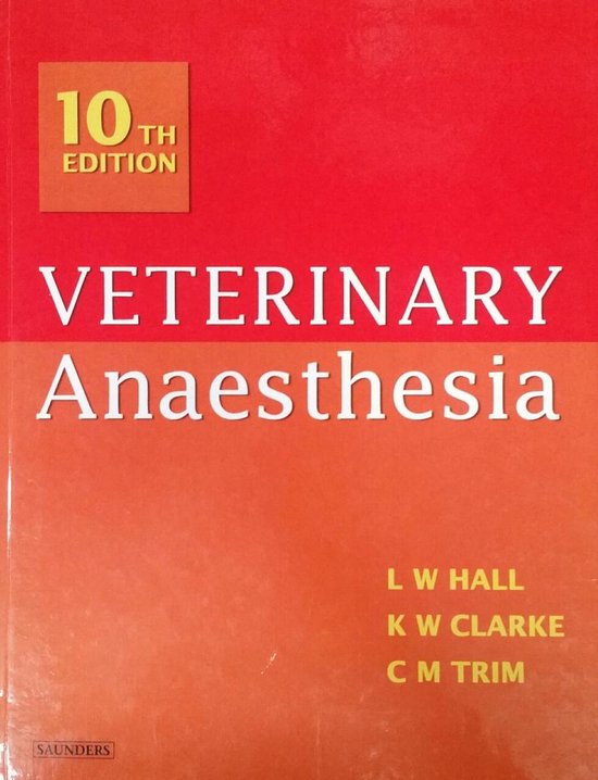 Veterinary Anaesthesia - cover