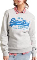 Superdry Vintage Logo Chenille Trui - Vrouwen - Grijs/blauw