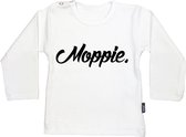 KMDB Shirtje Longsleeve Moppie White Meisjes Wit - Maat 128