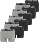 Puma Basic Boxershort 10-Pack Dark Grey Melange/Black- Puma Onderbroek Heren - Multipack - Maat XXL