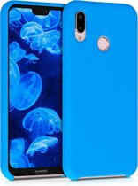 kwmobile telefoonhoesje voor Huawei P20 Lite - Hoesje met siliconen coating - Smartphone case in stralend blauw