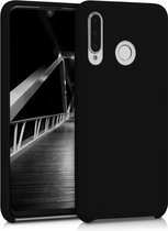 kwmobile telefoonhoesje voor Huawei P30 Lite - Hoesje met siliconen coating - Smartphone case in zwart