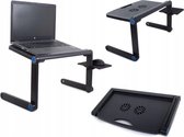 Ergonomische Opvouwbare Laptoptafel - Met Muismat & Actieve USB Koeling - 360 Graden Verstelbaar - Geschikt Voor Apple Macbook Air/Pro 7-17 Inch Stand Tafel Voor Laptops - Thuiswerken/Bed/Sch