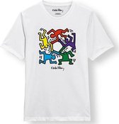 Keith Haring Multi Stickman T-Shirt Wit