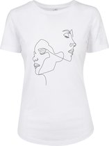 Mister Tee Dames Tshirt -S- One Line Fit Wit