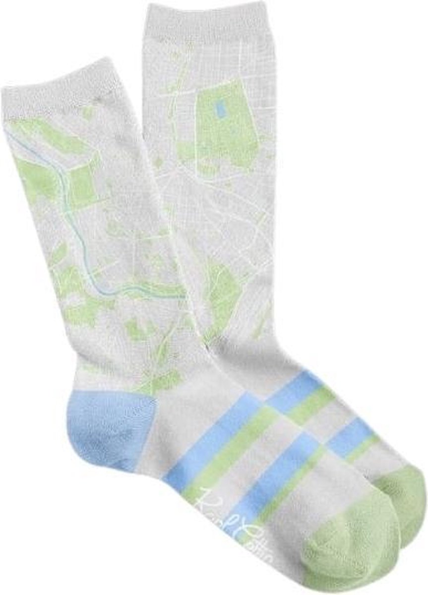 Fisura Sokken Madrid Map Katoen Grijs/blauw/groen One-size