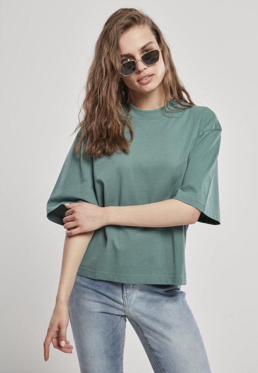 Urban Classics Organic Oversized Dames T-shirt 2XL Groen