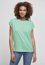 Urban Classics Dames Tshirt -S- Extended Shoulder Turquoise