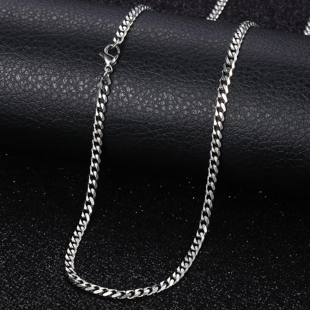 Richsteel Cubaanse schakelketting voor heren, 3mm/6mm/9mm/12mm breedte, 18/22/26/28/30 lengte, goud/zwart geplateerd/roestvrij staal Cuban chain
