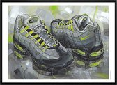 Air max 95 og neon schilderij (reproductie) 71x51cm