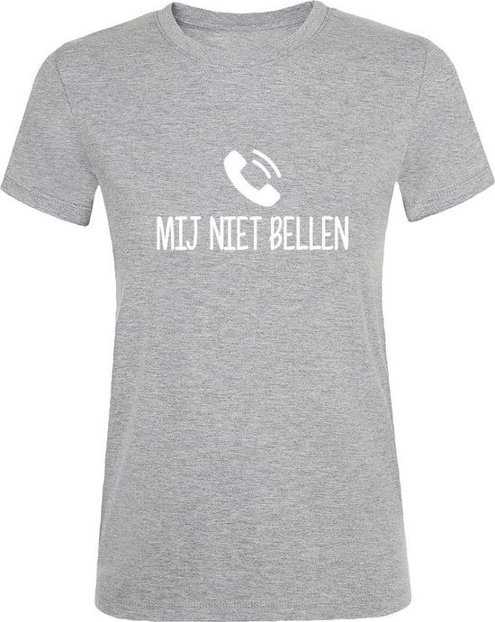 Bol Com Mij Niet Bellen Dames T Shirt Chateau Meiland Martien Meiland Tshirt Grijs