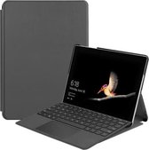 Custer Texture Laptoptas Leren Case voor Microsoft Surface Go (grijs)