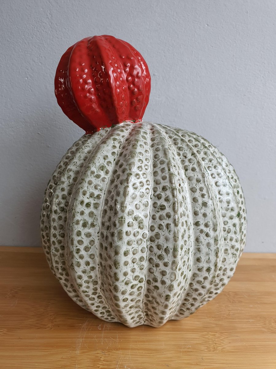 Mica Decorations Decoratief beeld Cactus l.groen, keramiek H25,5 x D20cm