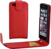 Voor iPhone 8 Plus & 7 Plus Gewone textuur Verticale flip lederen tas met kaartsleuf (rood)