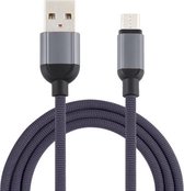 3A USB naar Micro USB gevlochten datakabel, kabellengte: 1m (grijs)