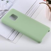 Effen kleur vloeibaar siliconen schokbestendig hoesje voor Huawei Mate 20 Pro (groen)